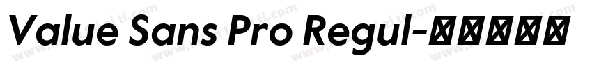 Value Sans Pro Regul字体转换